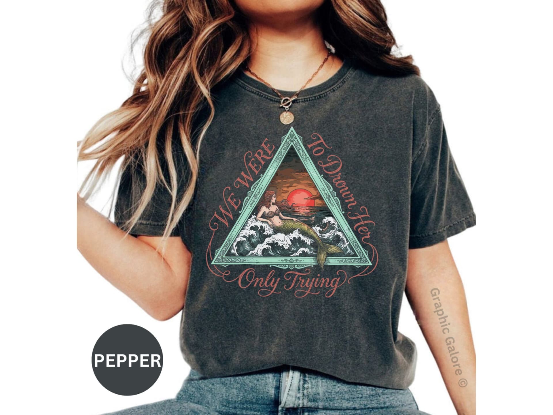 Mystical Mermaid Sunset T-Shirt