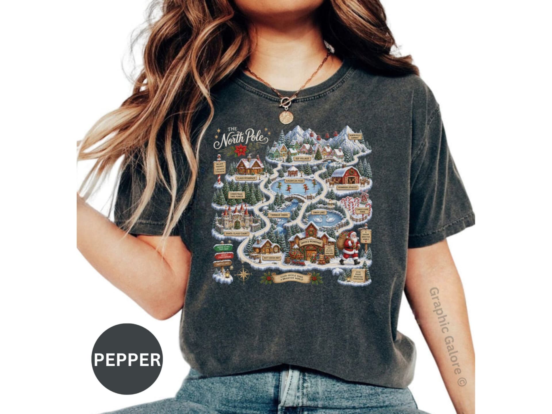 Vintage North Pole Map T-Shirt