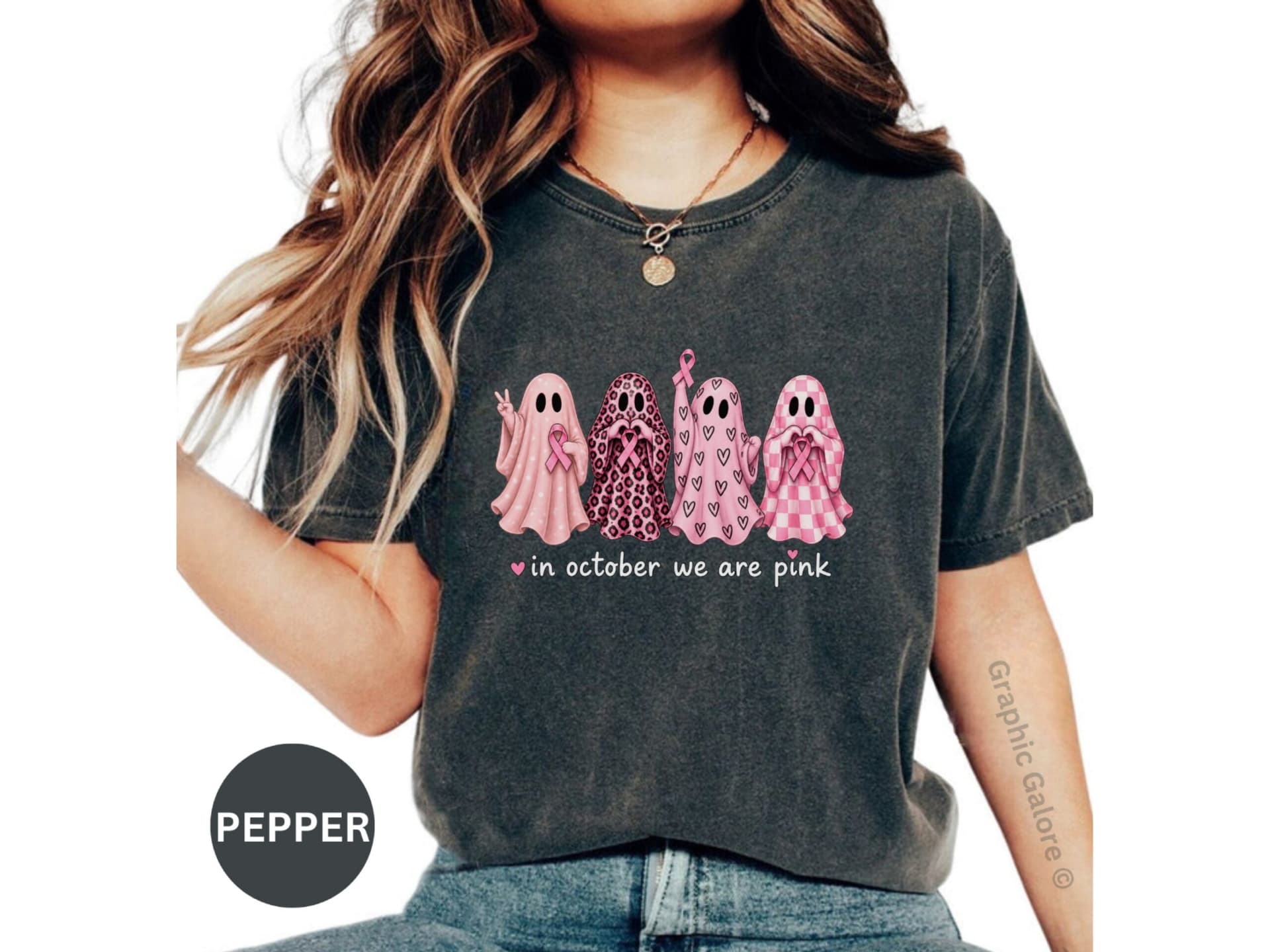 Breast Cancer Awareness Ghost T-Shirt
