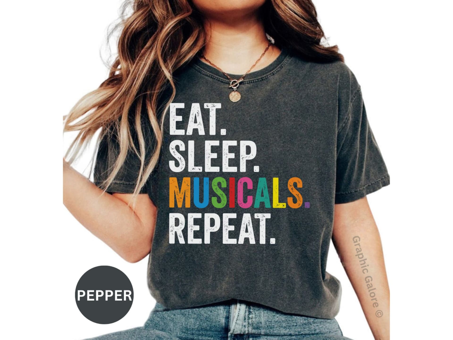 Eat Sleep Musicals Repeat T-Shirt