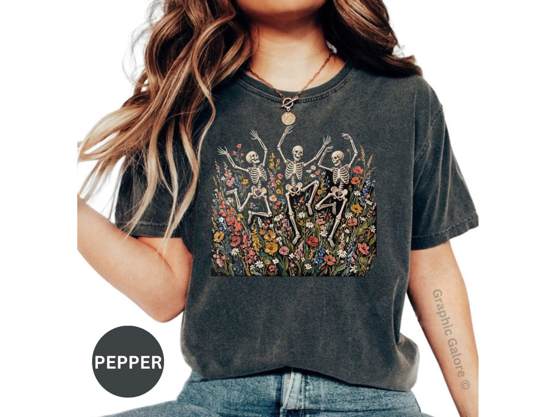 Dancing Skeletons Wildflower T-Shirt