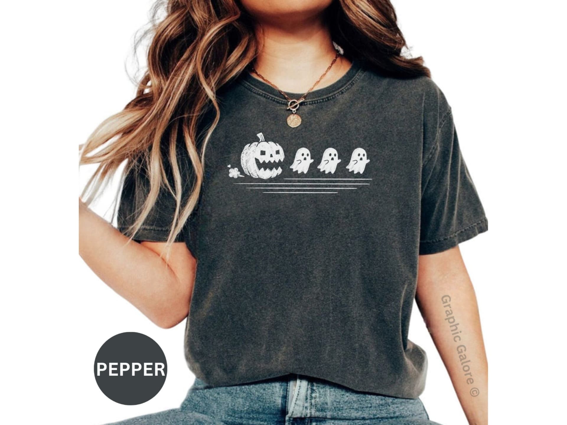 Distressed Pumpkin Ghosts T-Shirt