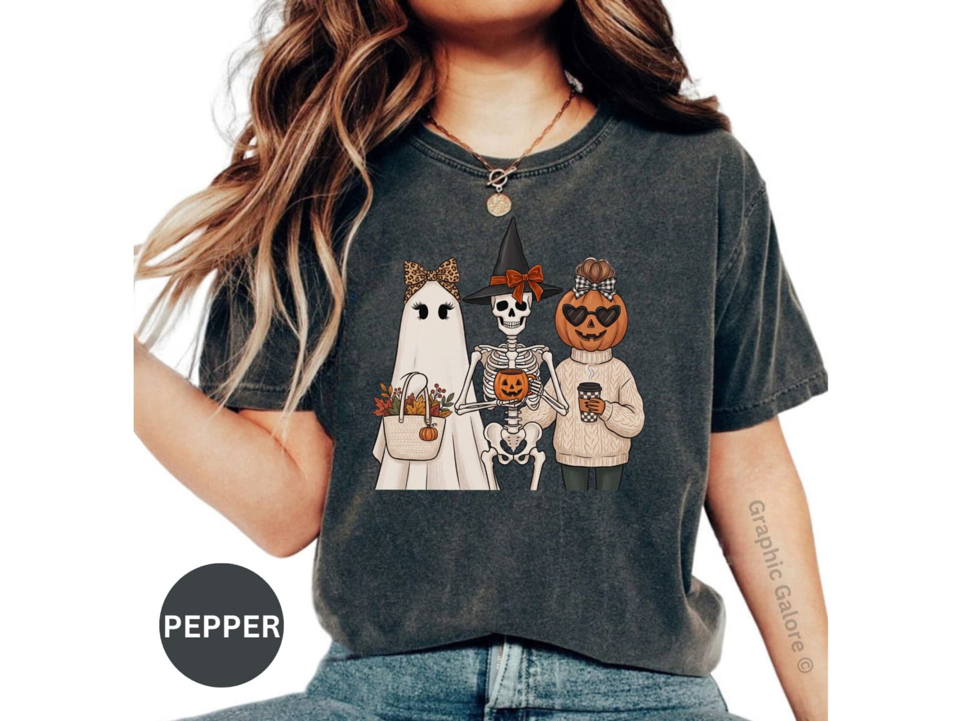 Cozy Halloween Besties T-Shirt