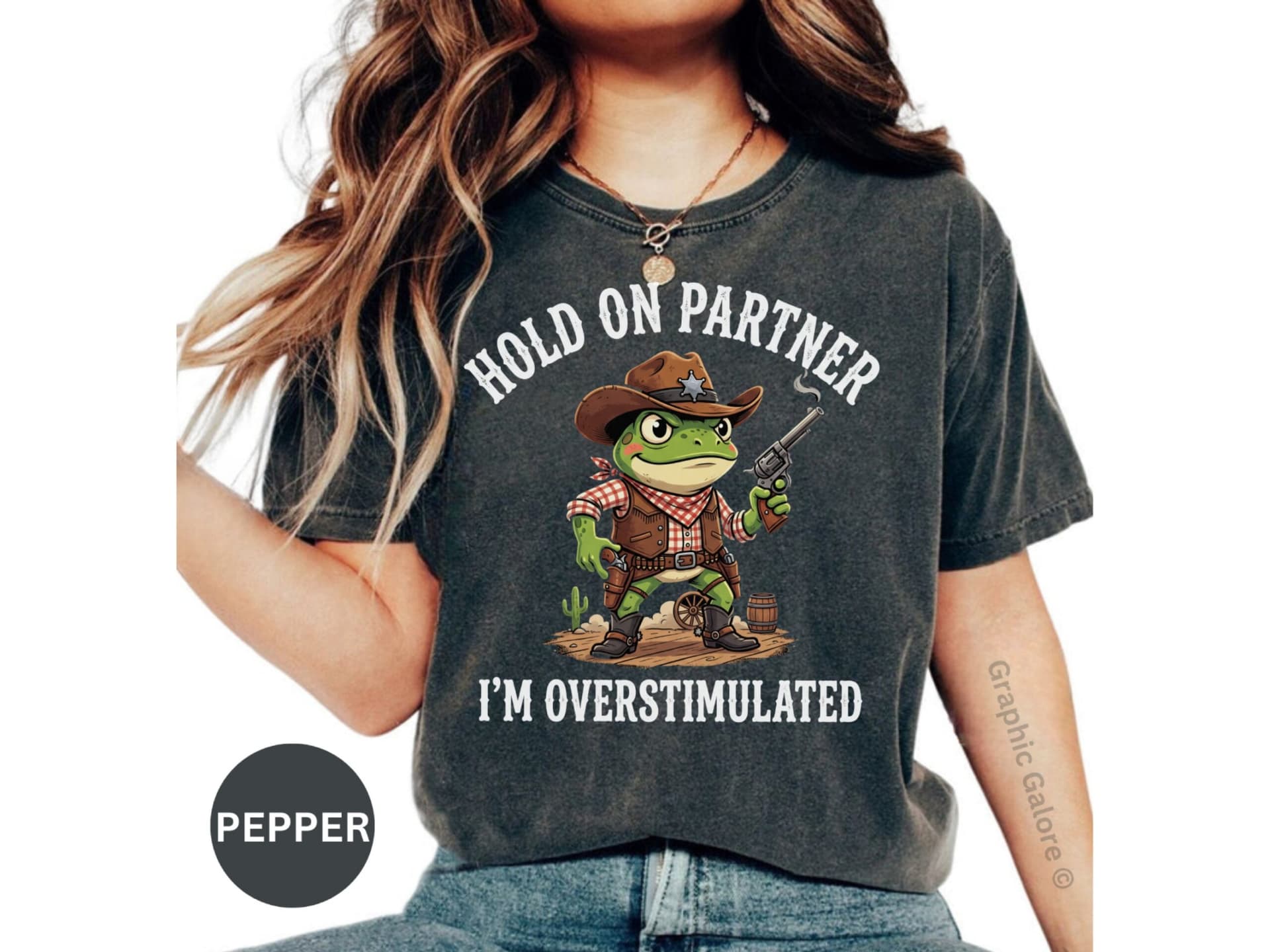 Overstimulated Frog Cowboy T-Shirt