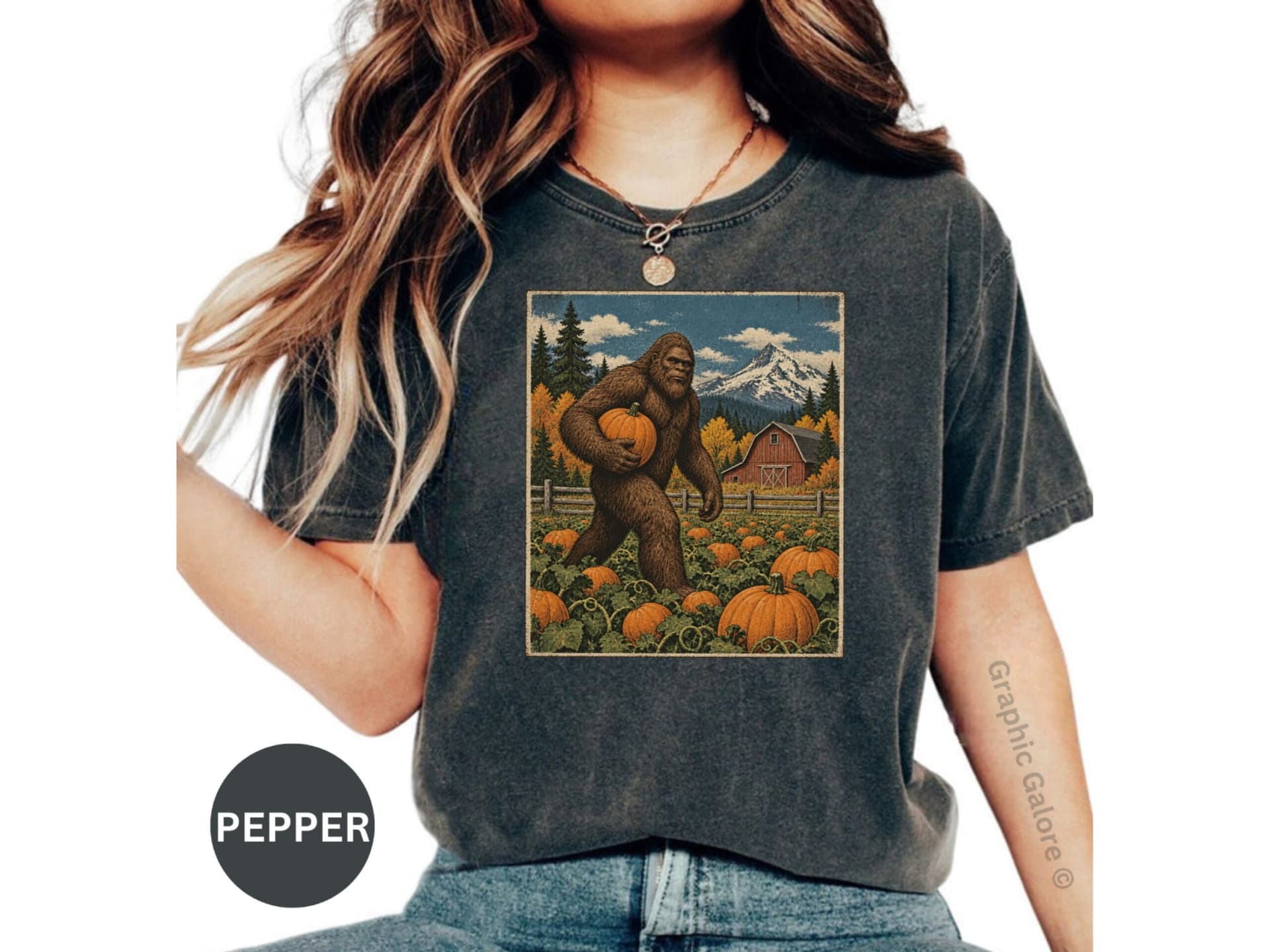 Bigfoot Pumpkin Patch T-Shirt