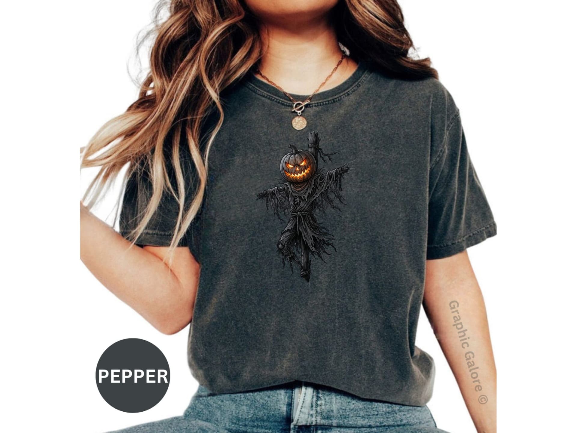 Spooky Pumpkin Scarecrow T-Shirt