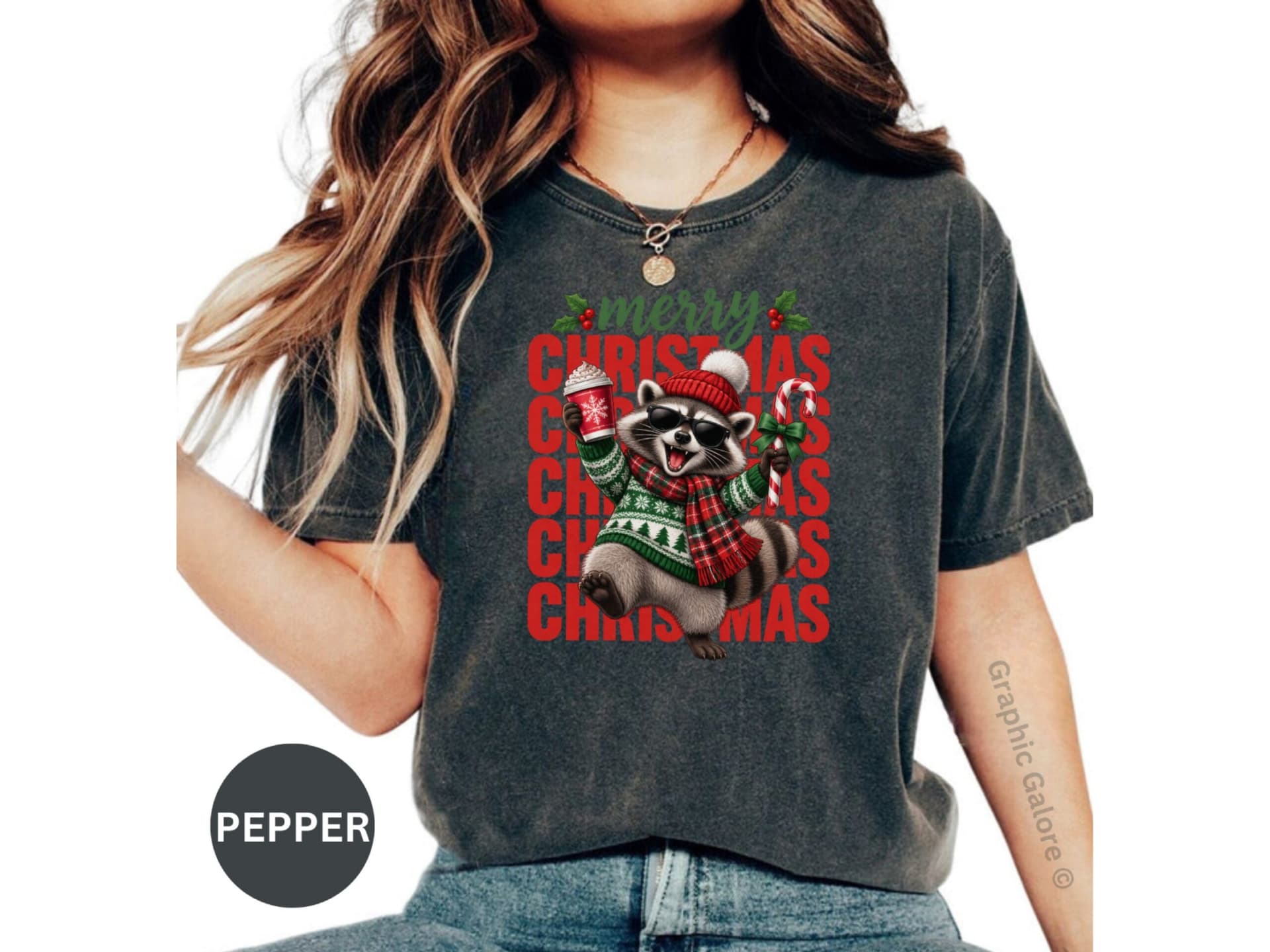 Funny Raccoon Christmas T-Shirt