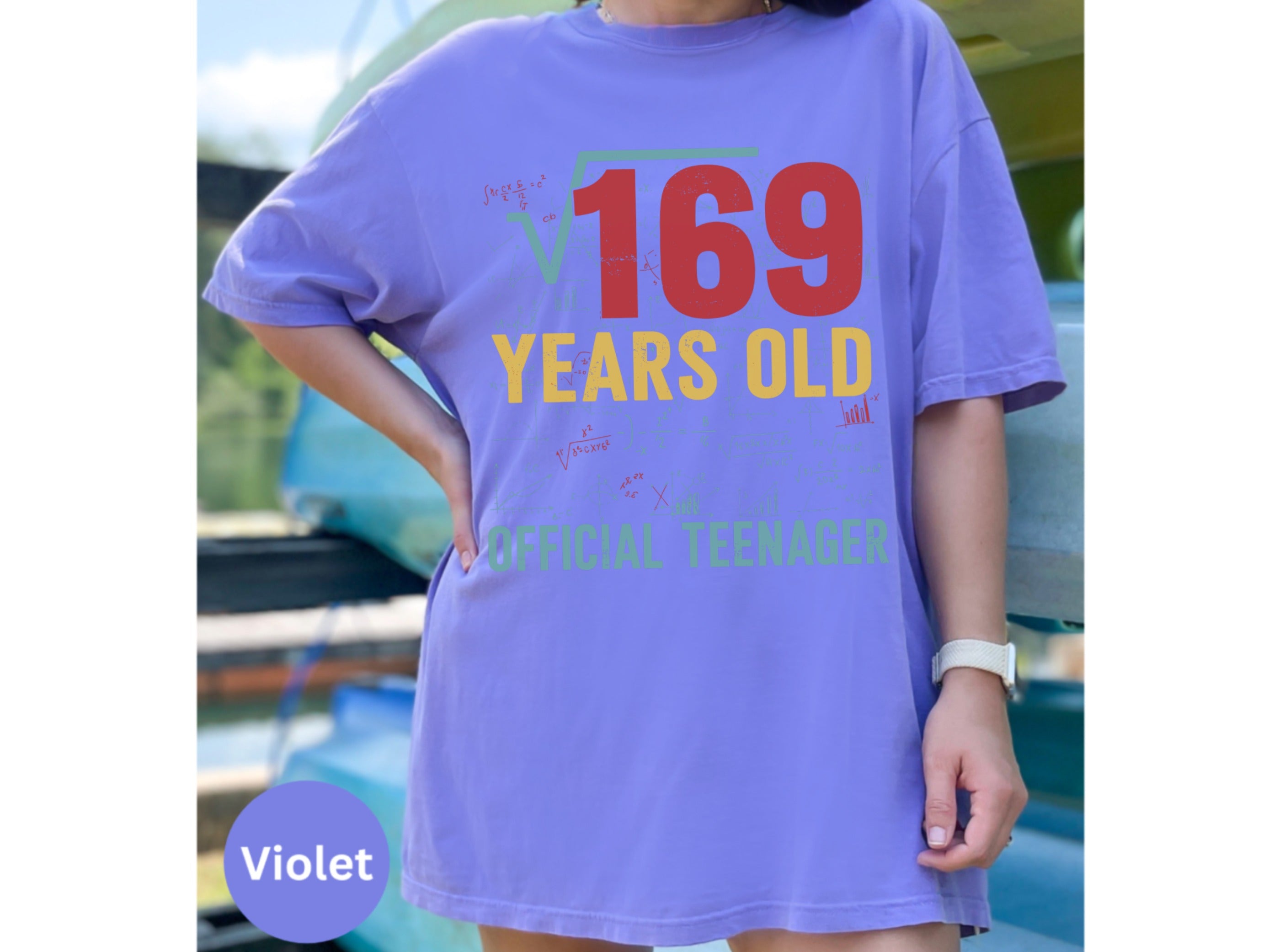 169 Years Old Official Teenager Violet Shirt