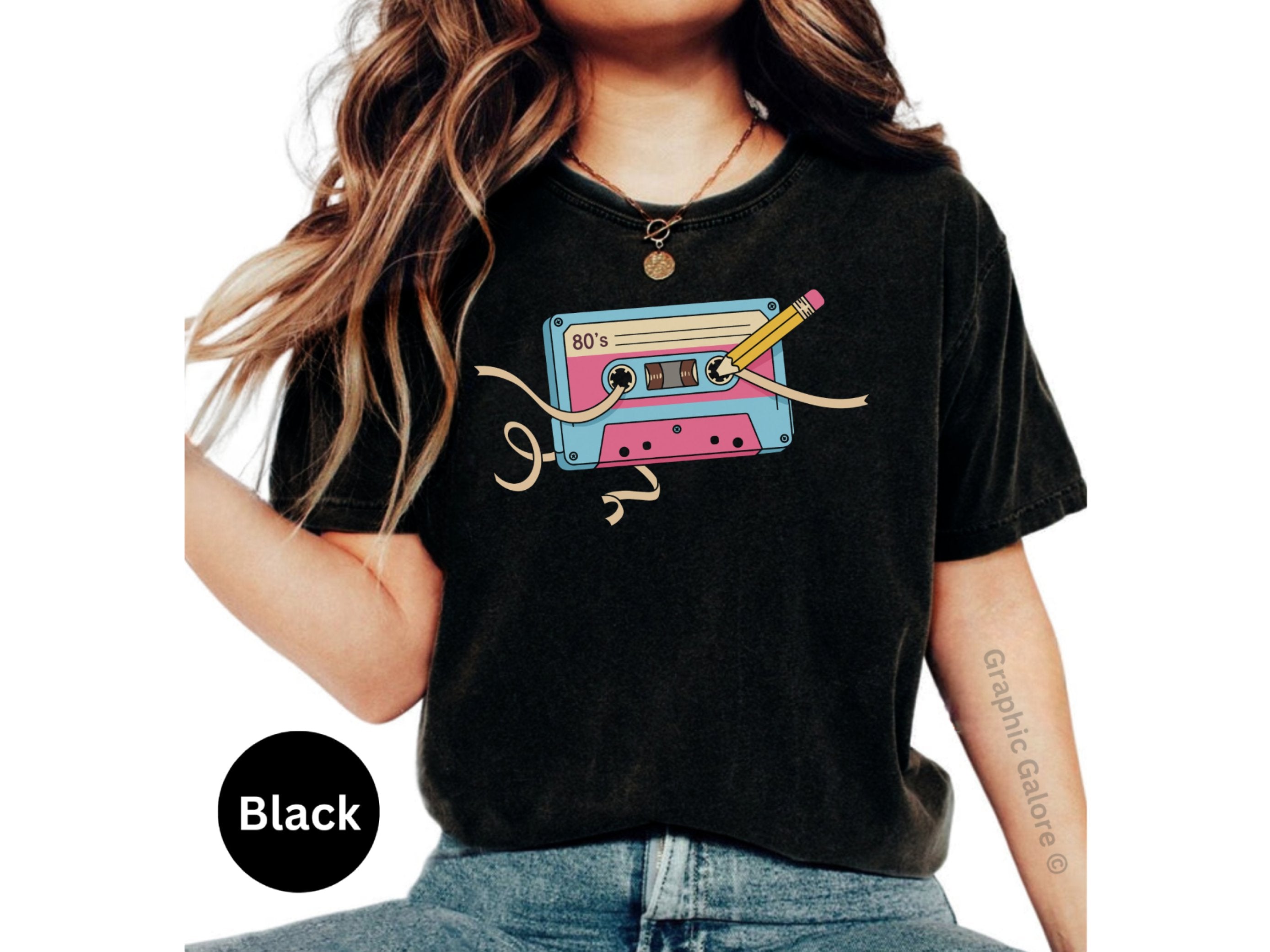 Retro 80's Cassette Tape Graphic Tee product type