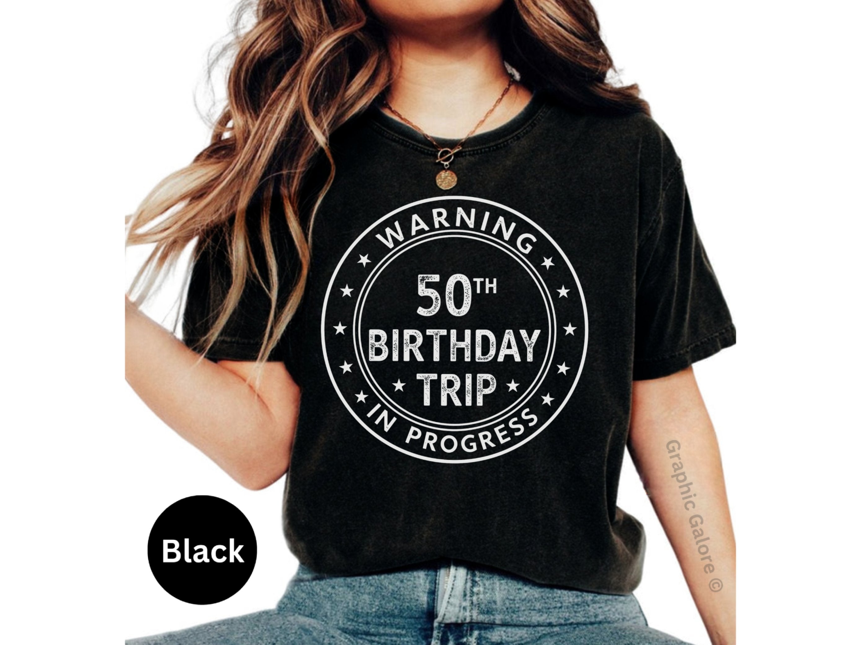 Warning 50th Birthday Trip in Progress T-shirt product